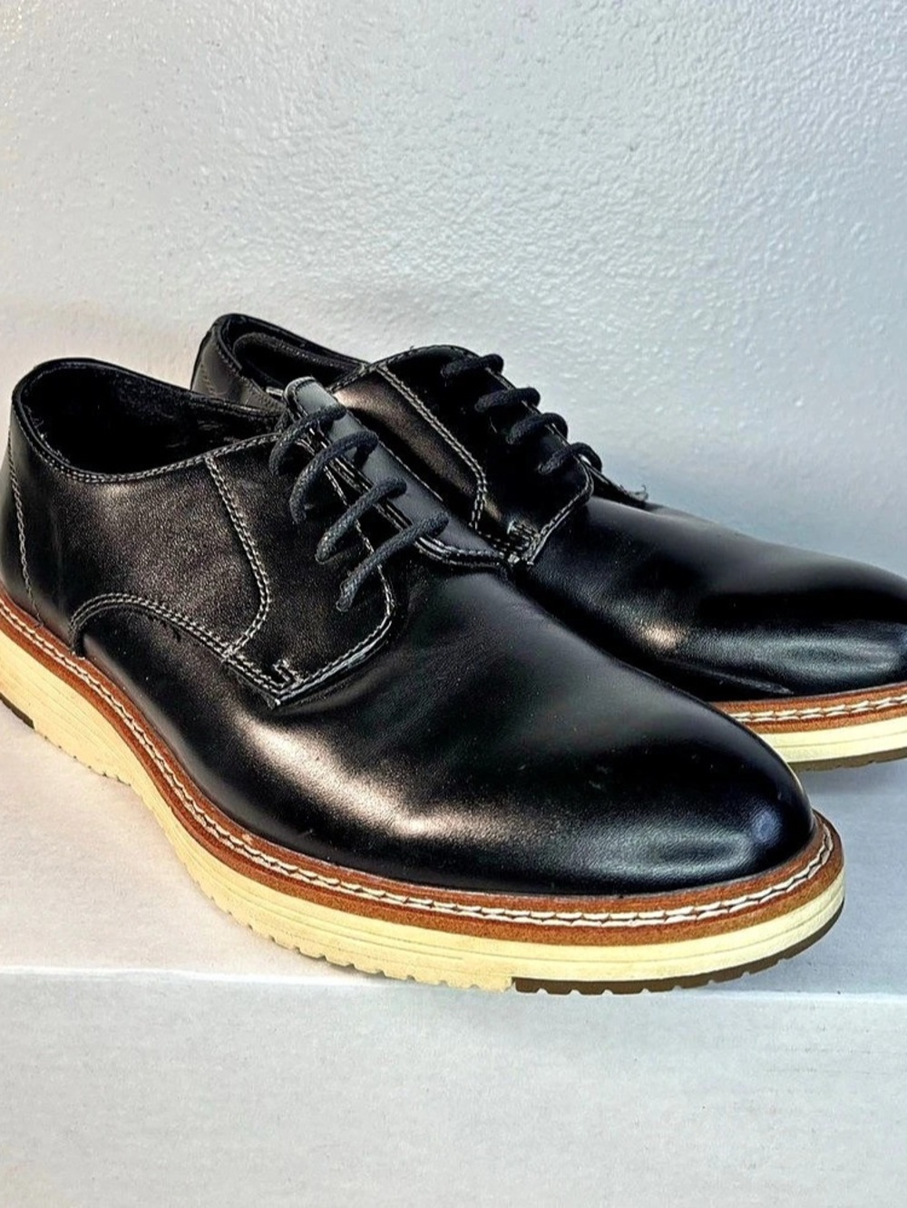 Bruno Marc SBOX2411M Men's Black Derby Shoes US 7.5